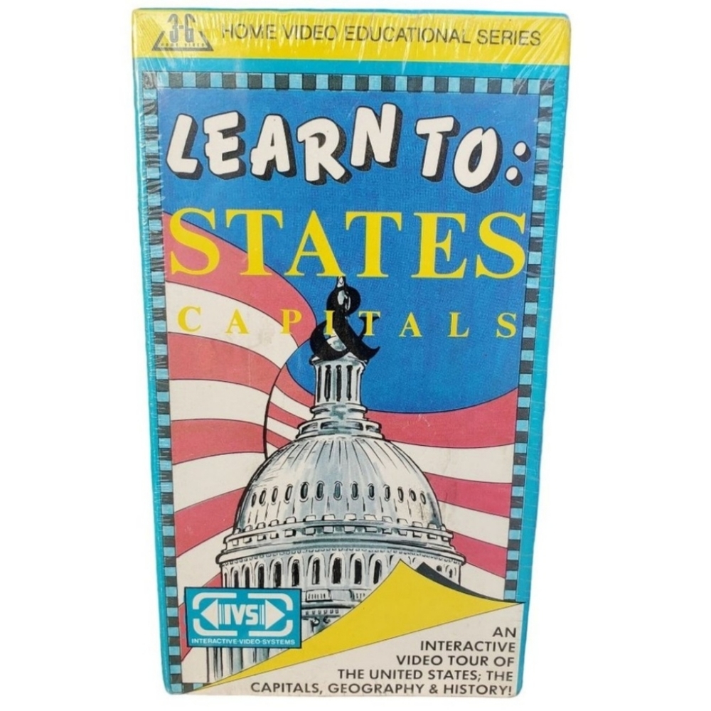 Learn To: States and Capitals 1989 Factory Sealed VHS Tape